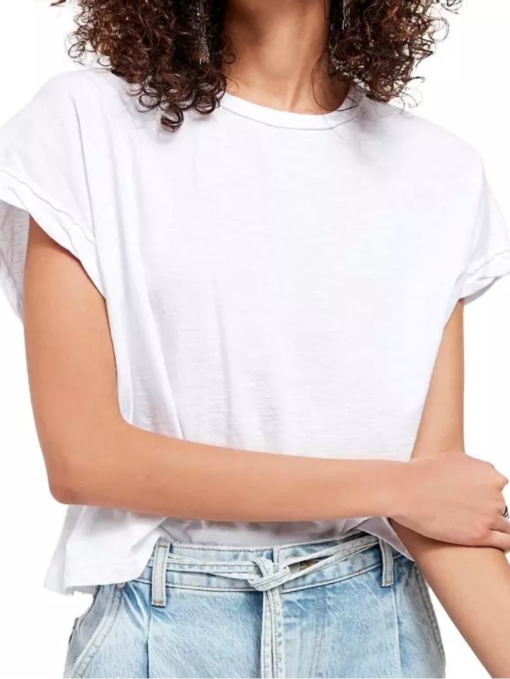 We The Free White Cropped Tee